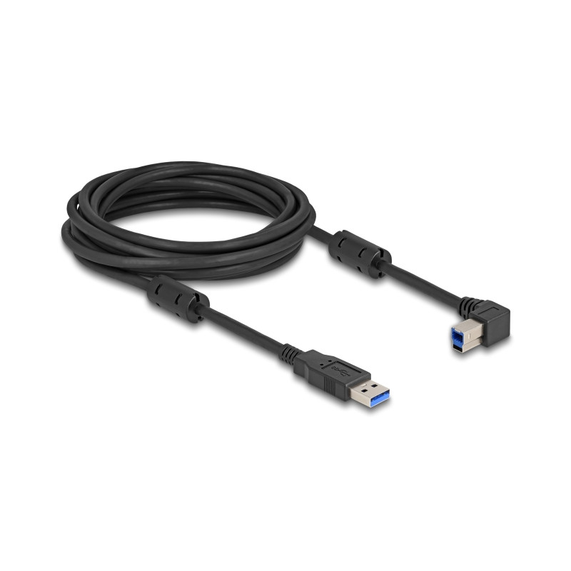 Delock USB 5 Gbps Kabel Typ-A Stecker zu Typ-B Stecker 90° links gewinkelt 5 m