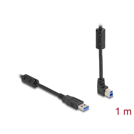 Delock USB 5 Gbps Kabel Typ-A Stecker zu Typ-B Stecker 90° oben gewinkelt 1 m