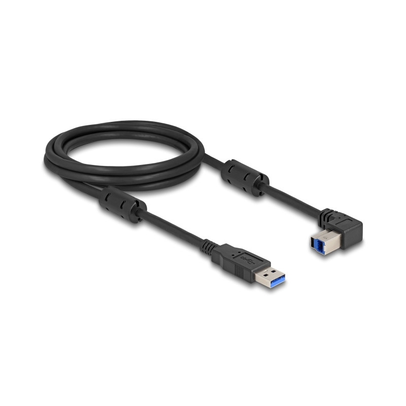 Delock USB 5 Gbps Kabel Typ-A Stecker zu Typ-B Stecker 90° oben gewinkelt 2 m