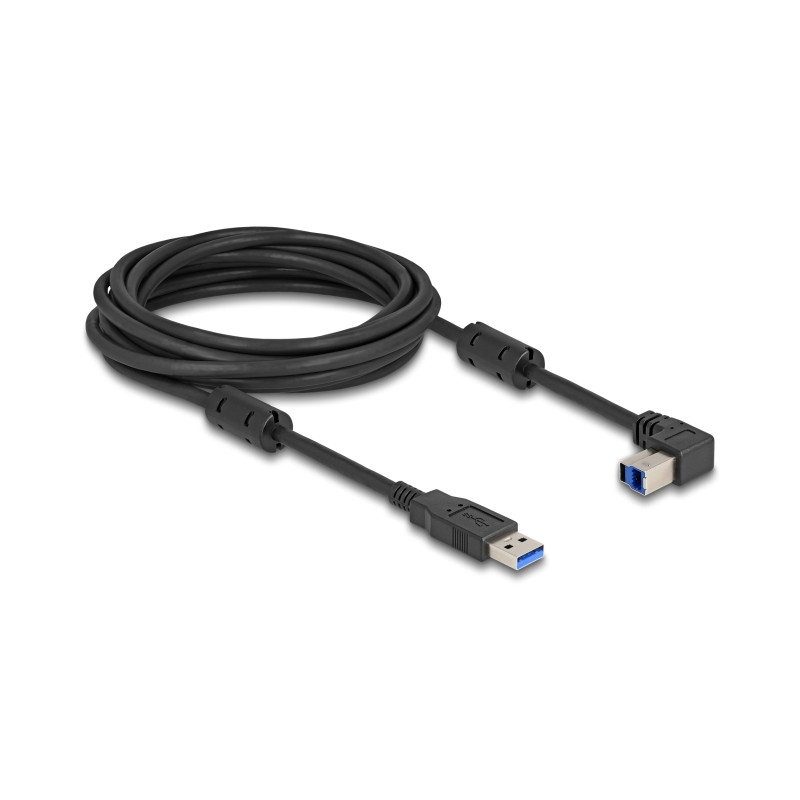 Delock USB 5 Gbps Kabel Typ-A Stecker zu Typ-B Stecker 90° oben gewinkelt 5 m