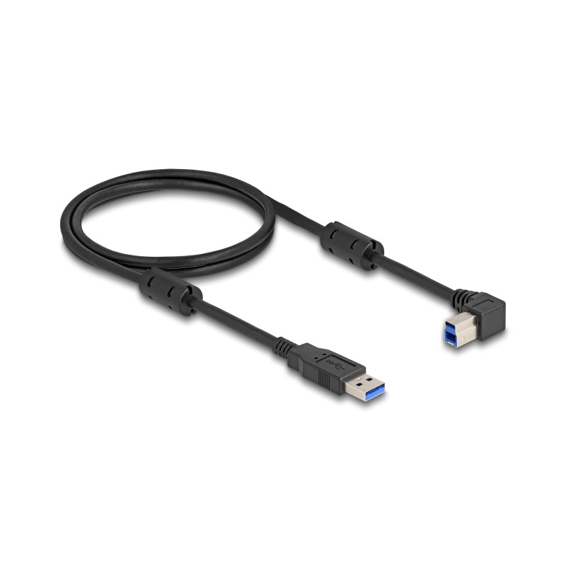 Delock USB 5 Gbps Kabel Typ-A Stecker zu Typ-B Stecker 90° rechts gewinkelt 1 m
