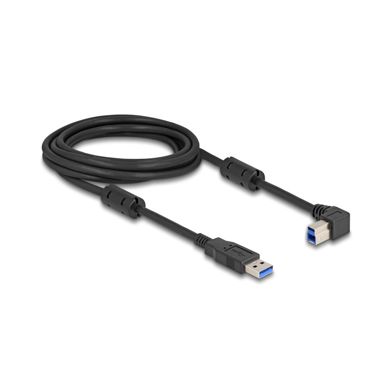 Delock USB 5 Gbps Kabel Typ-A Stecker zu Typ-B Stecker 90° rechts gewinkelt 3 m