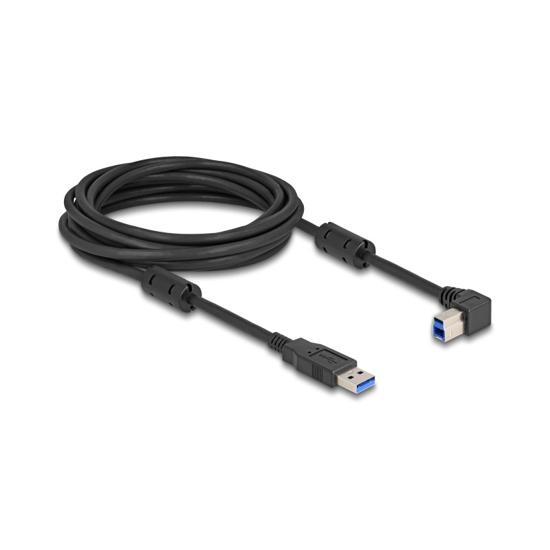 Delock USB 5 Gbps Kabel Typ-A Stecker zu Typ-B Stecker 90° rechts gewinkelt 5 m