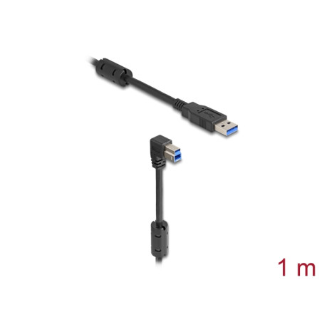 Delock USB 5 Gbps Kabel Typ-A Stecker zu Typ-B Stecker 90° unten gewinkelt 1 m