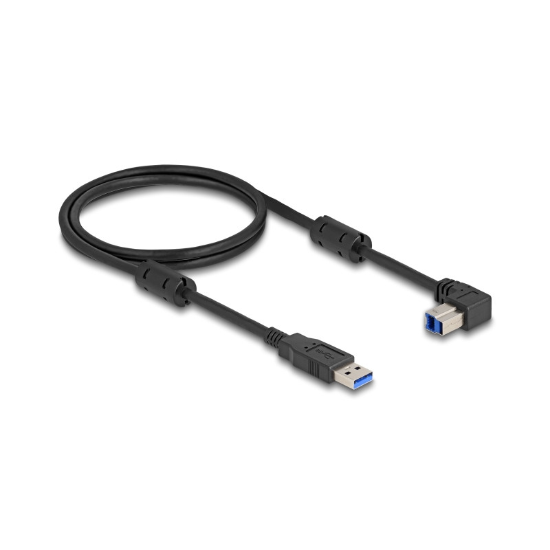 Delock USB 5 Gbps Kabel Typ-A Stecker zu Typ-B Stecker 90° unten gewinkelt 1 m