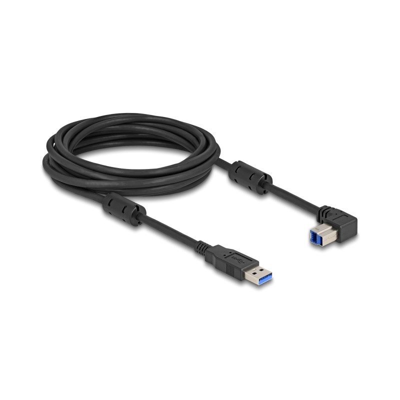 Delock USB 5 Gbps Kabel Typ-A Stecker zu Typ-B Stecker 90° unten gewinkelt 5 m