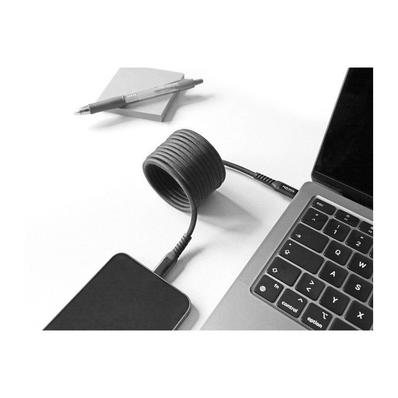 Delock USB 2.0 Kabel USB Type-C™ Stecker zu Stecker mit magnetischer Textilummantelung PD 3.0 60 W 2 m