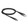 Delock USB 2.0 Kabel USB Typ-A Stecker zu USB Type-C™ Stecker mit verlängertem Knickschutz 1 m