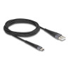 Delock USB 2.0 Kabel USB Typ-A Stecker zu USB Type-C™ Stecker mit verlängertem Knickschutz 2 m