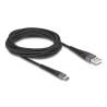 Delock USB 2.0 Kabel USB Typ-A Stecker zu USB Type-C™ Stecker mit verlängertem Knickschutz 3 m