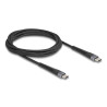Delock USB 2.0 Kabel USB Type-C™ Stecker zu Stecker mit verlängertem Knickschutz 60 W 2 m