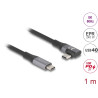Delock USB 40 Gbps Kabel gewinkelt links / rechts USB PD 3.1 Extended Power Range 240 W 1 m