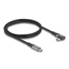 Delock USB 40 Gbps Kabel gewinkelt links / rechts USB PD 3.1 Extended Power Range 240 W 1 m