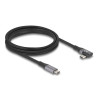 Delock USB 20 Gbps Kabel gewinkelt links / rechts USB PD 3.1 Extended Power Range 240 W 2 m