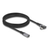 Delock USB 20 Gbps Verlängerungskabel gewinkelt links / rechts USB PD 3.1 Extended Power Range 240 W 2 m