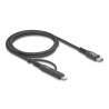Delock USB Kabel 2 in 1 USB Type-C™ zu USB Type-C™ / Lightning™ für iPhone™ und iPad™ 1 m MFi 60 W