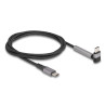 Delock USB 2.0 Kabel USB Type-C™ Stecker zu Stecker gewinkelt mit Ständerfunktion PD 3.0 60 W 1,5 m
