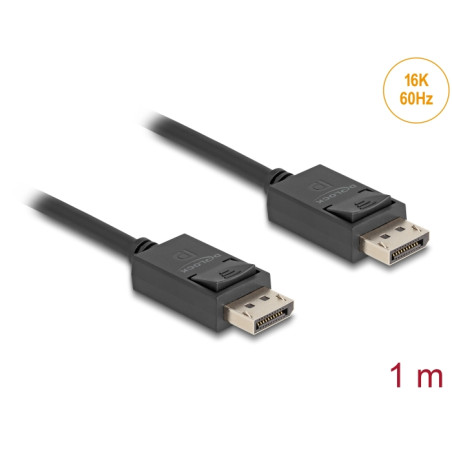 Delock DisplayPort Kabel 16K 60 Hz 80 Gbps 1 m