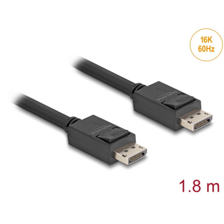 Delock DisplayPort Kabel 16K 60 Hz 80 Gbps 1,8 m