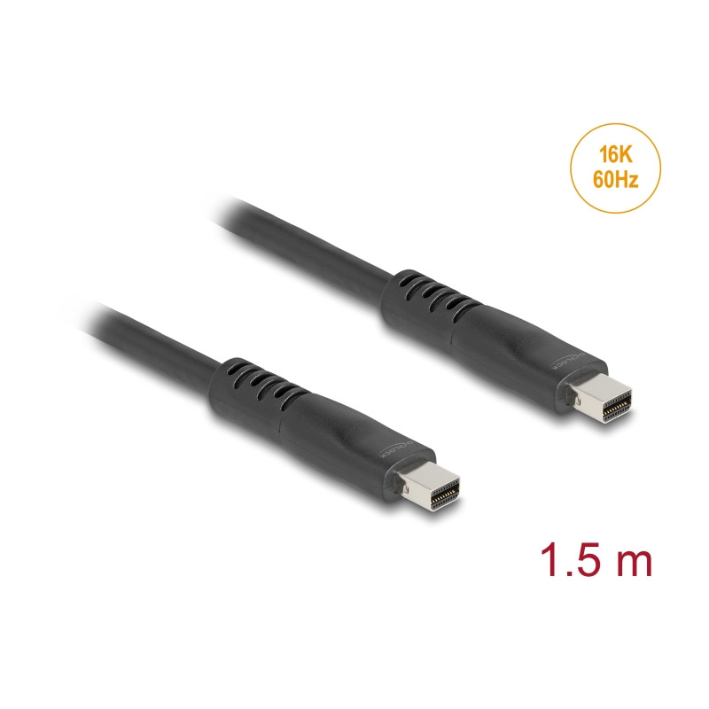 Delock Mini DisplayPort Kabel 16K 60 Hz 80 Gbps 1,5 m