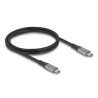 Delock USB 40 Gbps Kabel USB Type-C™ Stecker zu Stecker PD 3.1 240 W E-Marker 1 m grau Metall