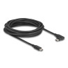 Delock Aktives USB 10 Gbps Kabel USB Type-C™ Stecker zu Stecker gewinkelt links / rechts 5 m 8K PD 60 W mit E-Marker
