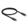 Delock USB 80 Gbps Kabel USB Type-C™ Stecker zu Stecker 16K 60 Hz PD 3.1 240 W E-Marker koaxial 0,5 m schwarz