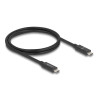 Delock USB 80 Gbps Kabel USB Type-C™ Stecker zu Stecker 16K 60 Hz PD 3.1 240 W E-Marker koaxial 1 m schwarz