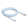 Delock USB 2.0 Kabel USB Typ-A Stecker zu USB Type-C™ Stecker 4 m blau Silikon
