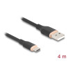 Delock USB 2.0 Kabel USB Typ-A Stecker zu USB Type-C™ Stecker 4 m schwarz Silikon