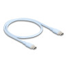Delock USB 2.0 Kabel USB Type-C™ Stecker zu Stecker PD 3.0 60 W 0,5 m blau Silikon