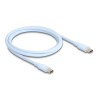 Delock USB 2.0 Kabel USB Type-C™ Stecker zu Stecker PD 3.0 60 W 1 m blau Silikon