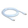 Delock USB 2.0 Kabel USB Type-C™ Stecker zu Stecker PD 3.0 60 W 2,5 m blau Silikon