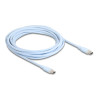 Delock USB 2.0 Kabel USB Type-C™ Stecker zu Stecker PD 3.0 60 W 4 m blau Silikon