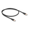 Delock USB 2.0 Kabel USB Type-C™ Stecker zu Stecker PD 3.0 60 W 0,5 m schwarz Silikon