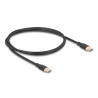 Delock USB 2.0 Kabel USB Type-C™ Stecker zu Stecker PD 3.0 60 W 1 m schwarz Silikon