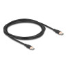 Delock USB 2.0 Kabel USB Type-C™ Stecker zu Stecker PD 3.0 60 W 2,5 m schwarz Silikon