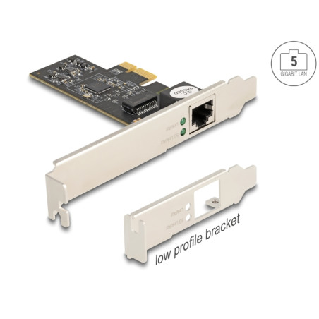 Delock PCI Express x1 Netzwerkkarte 5 Gigabit LAN 1 x RJ45 RTL8126