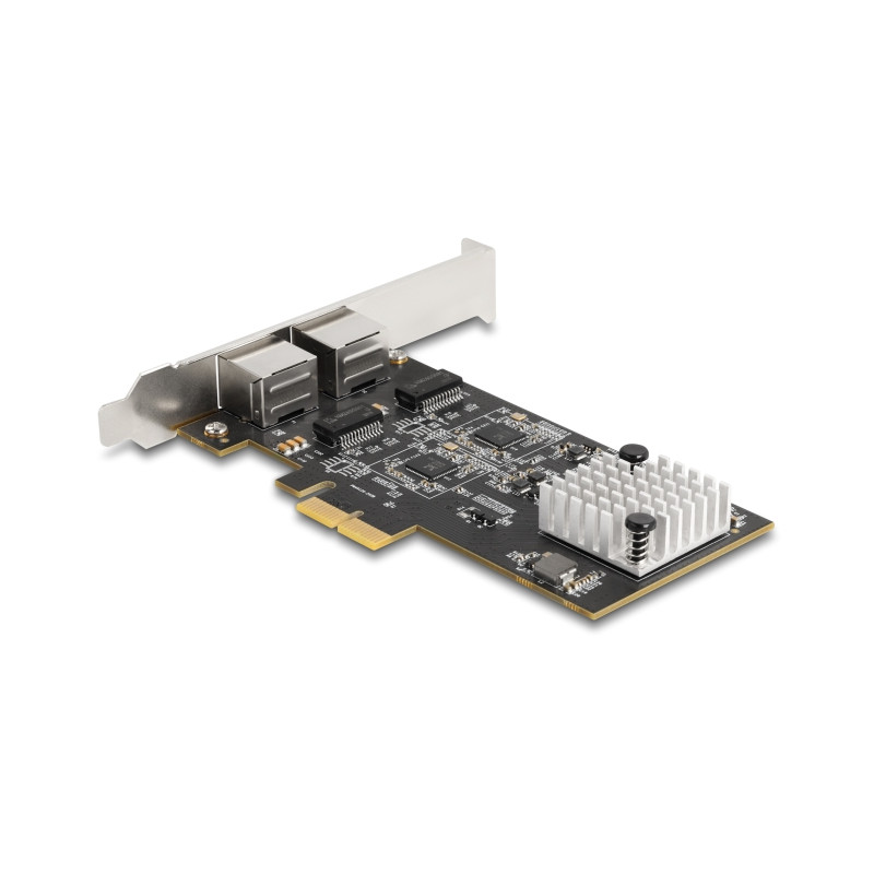 Delock PCI Express x2 Netzwerkkarte 5 Gigabit LAN 2 x RJ45 RTL8126