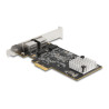 Delock PCI Express x2 Netzwerkkarte 5 Gigabit LAN 2 x RJ45 RTL8126