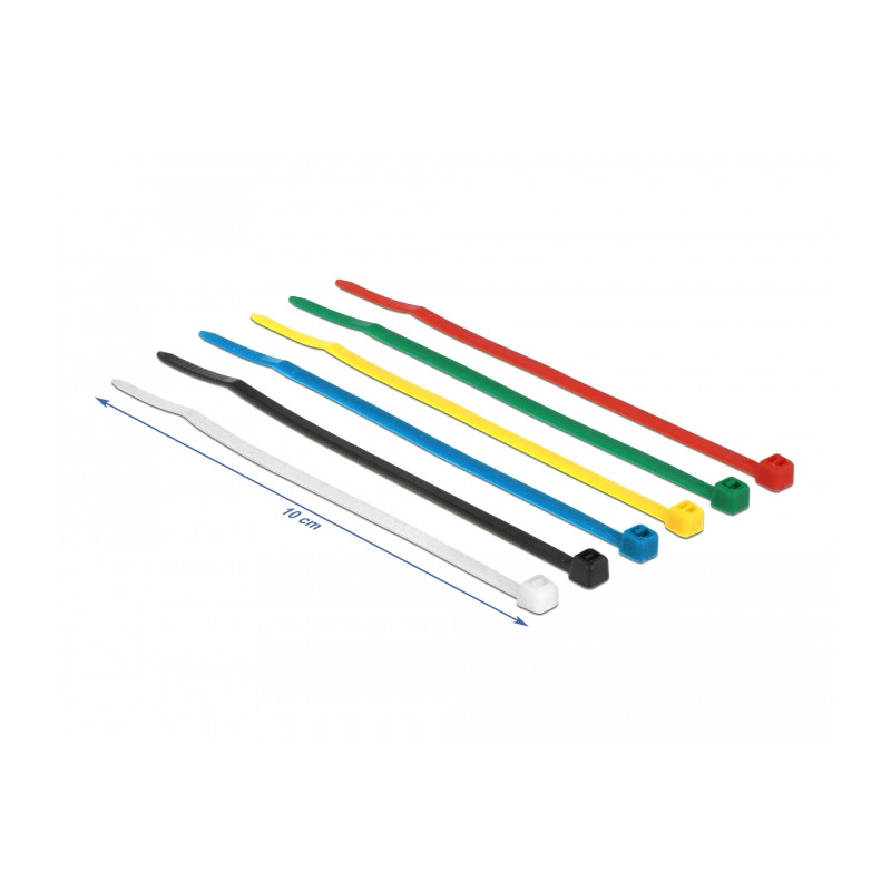 Delock Kabelbinder farbig L 100 x B 2,5 mm 100 Stück