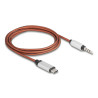 Delock AUX Kabel USB Type-C™ Stecker zu Klinkenstecker 3,5 mm 4 Pin 1,2 m