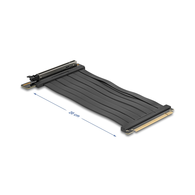 Delock Riser Karte PCI Express 5.0 x16 Stecker zu x16 Slot mit Kabel 20 cm