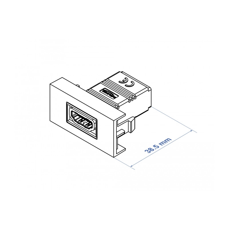 Delock Easy 45 HDMI Modul gerade 22,5 x 45 mm