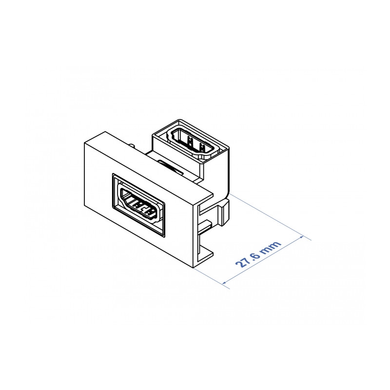 Delock Easy 45 HDMI Modul gewinkelt 90° 22,5 x 45 mm
