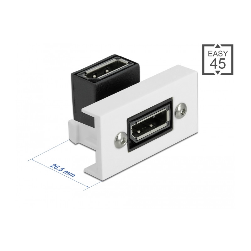 Delock Easy 45 DisplayPort Modul gewinkelt 90° 22,5 x 45 mm