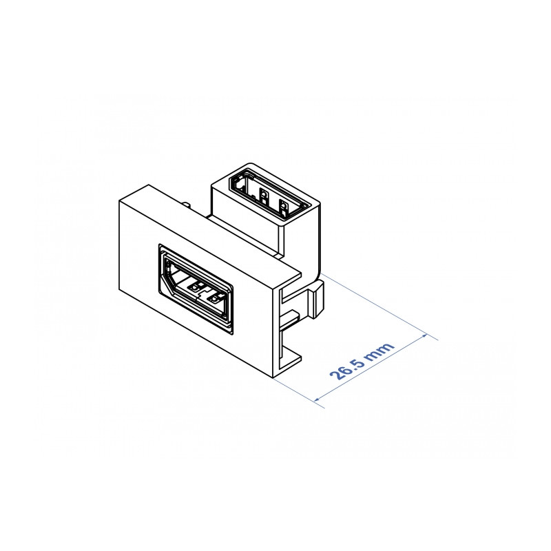 Delock Easy 45 DisplayPort Modul gewinkelt 90° 22,5 x 45 mm