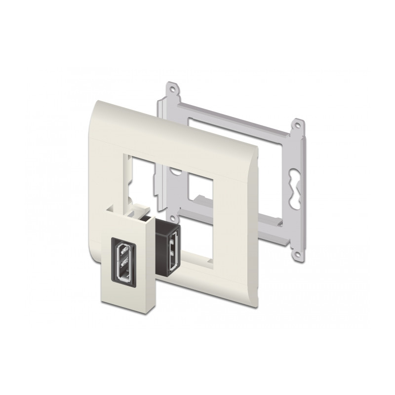 Delock Easy 45 DisplayPort Modul gewinkelt 90° 22,5 x 45 mm