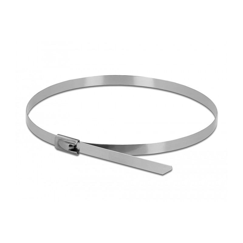 Delock Edelstahlkabelbinder L 200 x B 4,6 mm 20 Stück