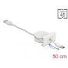 Delock Easy 45 Modul USB 2.0 Ausrollkabel USB Typ-A zu USB Type-C™ weiß
